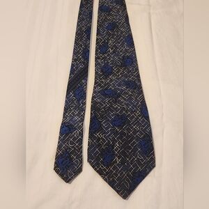 Fumagalli's 100% Silk Blue and Black Men's Tie